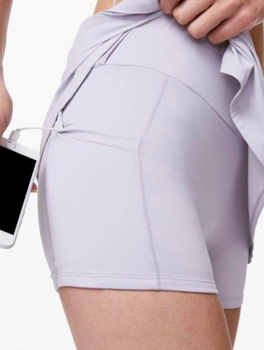 Lululemon Lavender Pleated Tennis Skort Skirt Built In Shorts Size 8 - Picture 3 of 8